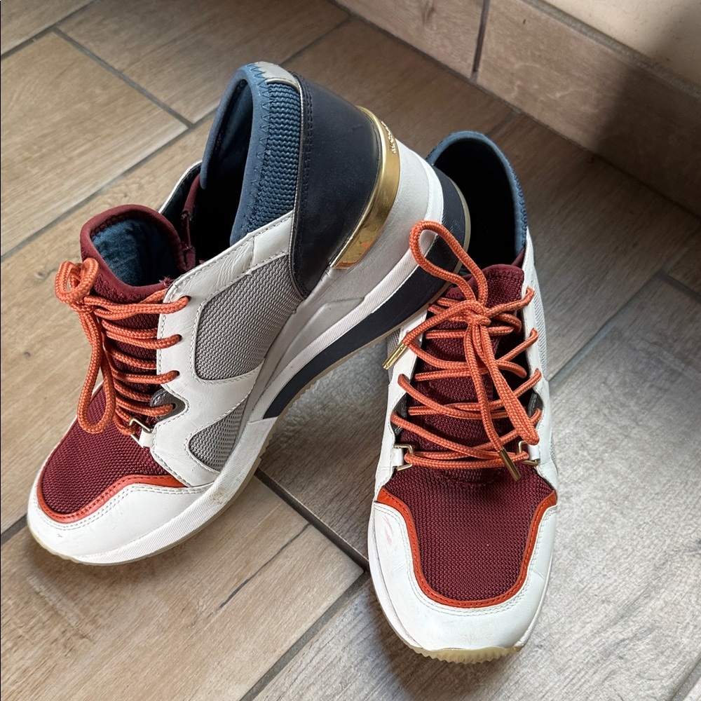 Michael Kors Red and White Men's Sneakers